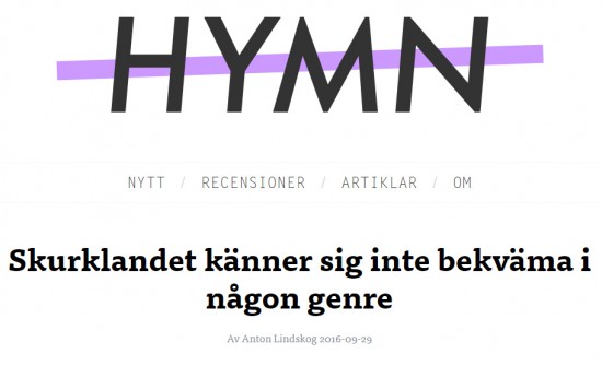 Skurklandet i Hymn 2016 